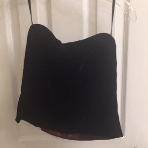 Ann Taylor Velvet strapless top